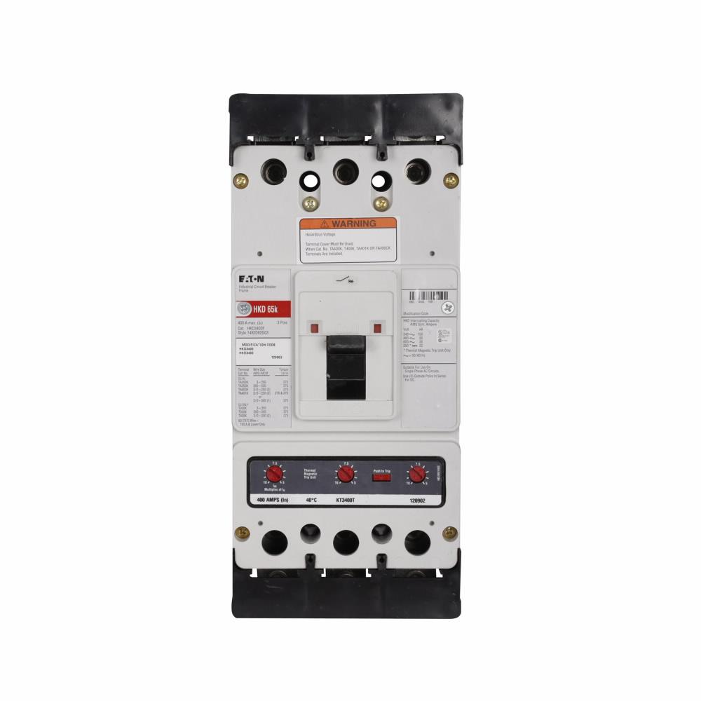 Cutler Hammer HKD3300X Molded Case Circuit Breaker | 600V 300A 3P 65kA@480V Bolt-On Series C
