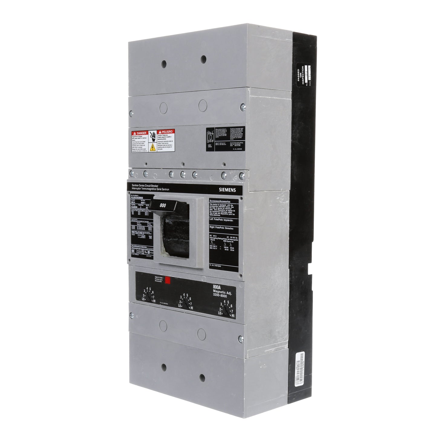 Siemens HLMXD63B800 Molded Case Circuit Breaker | 600V 800A 3P 65kA@480V Bolt-On Sentron Series