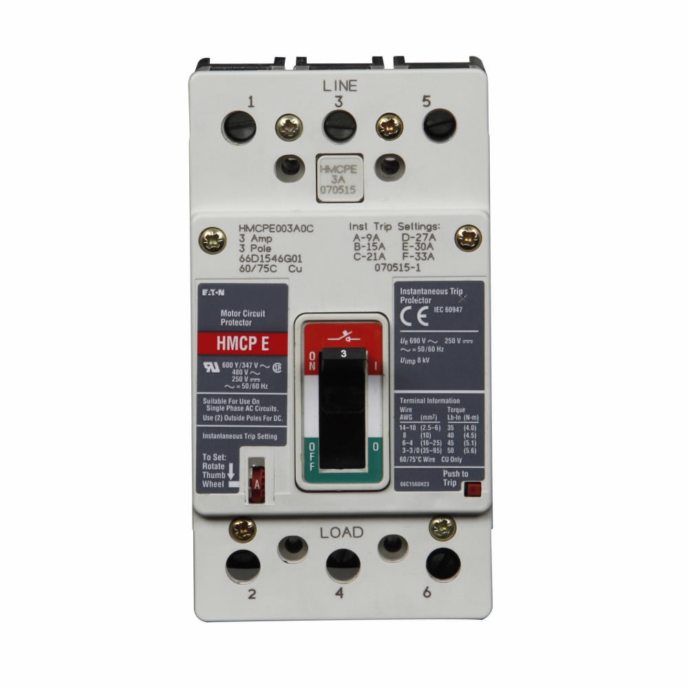 HMCPE100T3C - Cutler Hammer Feed-Thru 100 Amp 3 Pole Circuit Breaker - Essential Electric Supply