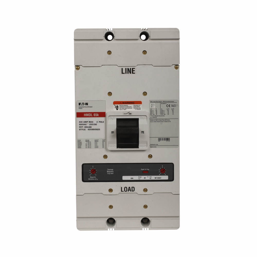 MDL2800 Cutler Hammer Molded Case Circuit Breaker Series C 800A 600V - Essential Electric Supply