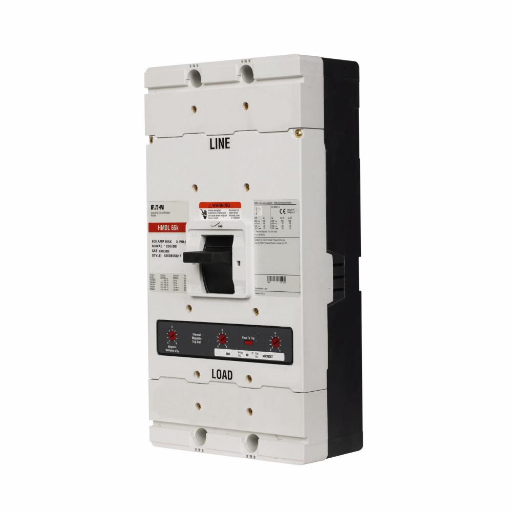 Cutler Hammer HMDL3800W Circuit Breaker | 600V 800A 3P 65kA@480V Bolt-On Series C