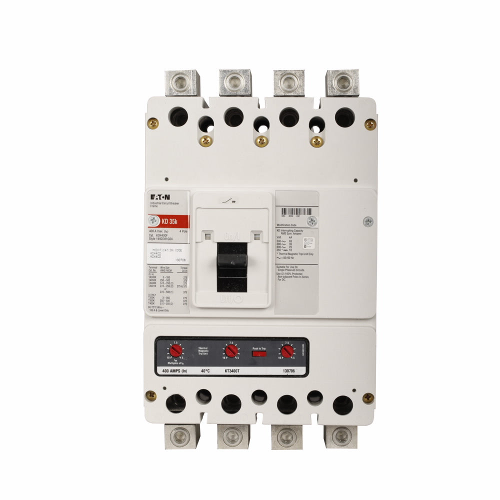 KD4125 Cutler Hammer Molded Case Circuit Breaker Series C 125A 600V - Essential Electric Supply