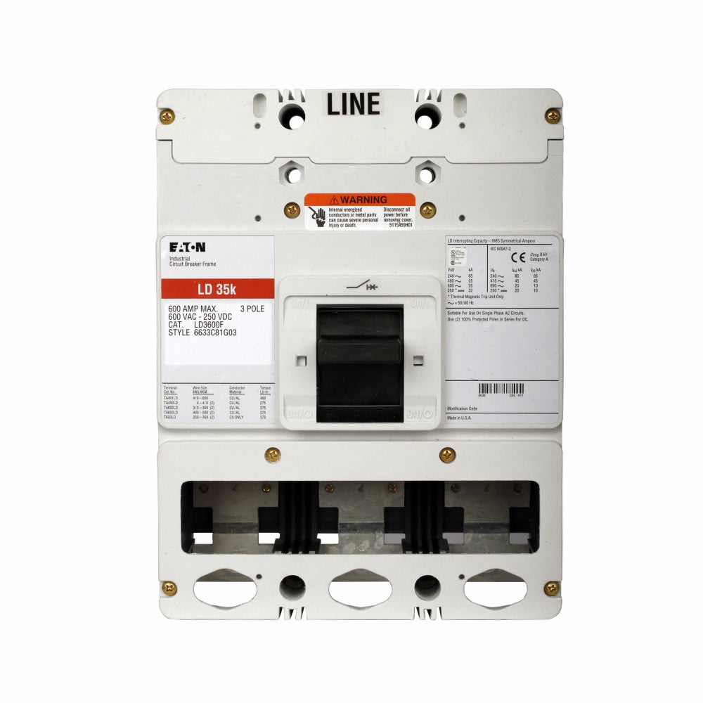 Westinghouse LDC3600F Circuit Breaker | Series C LDC 600V 600A