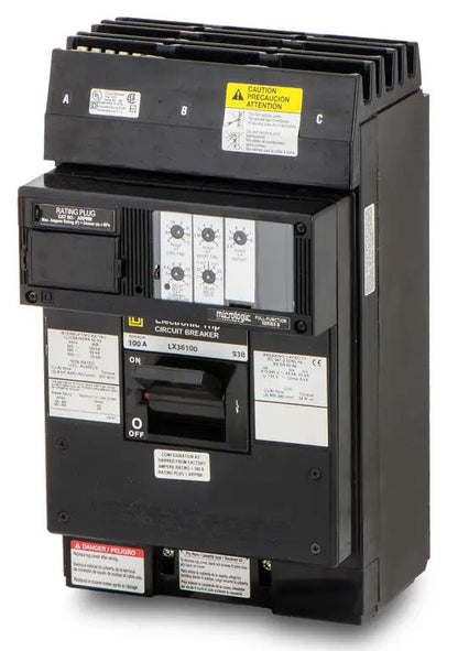 Square D LX36100 Circuit Breaker | 600V 100A 3P 65kA@480V I-Line Style Plug-In Micrologic