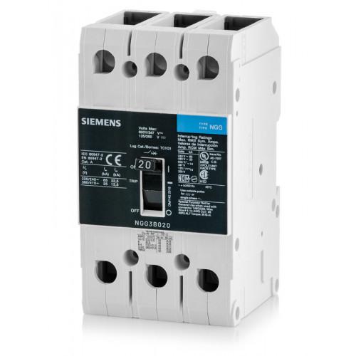 Siemens NGG3B020 Circuit Breaker | 600V 20A 3P 25kA@480V Bolt-On