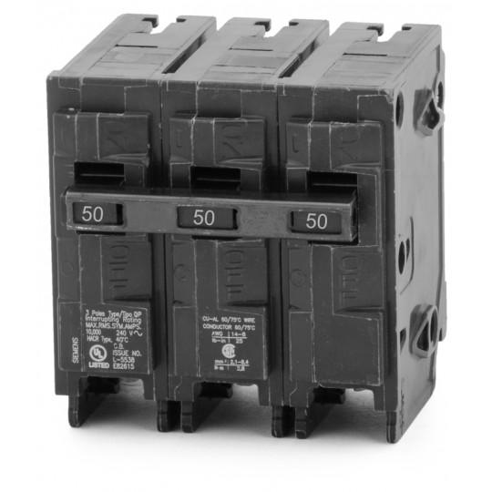 Siemens Q350H Circuit Breaker | 240V 50A 3P 22kA@240V Plug-In Q Series