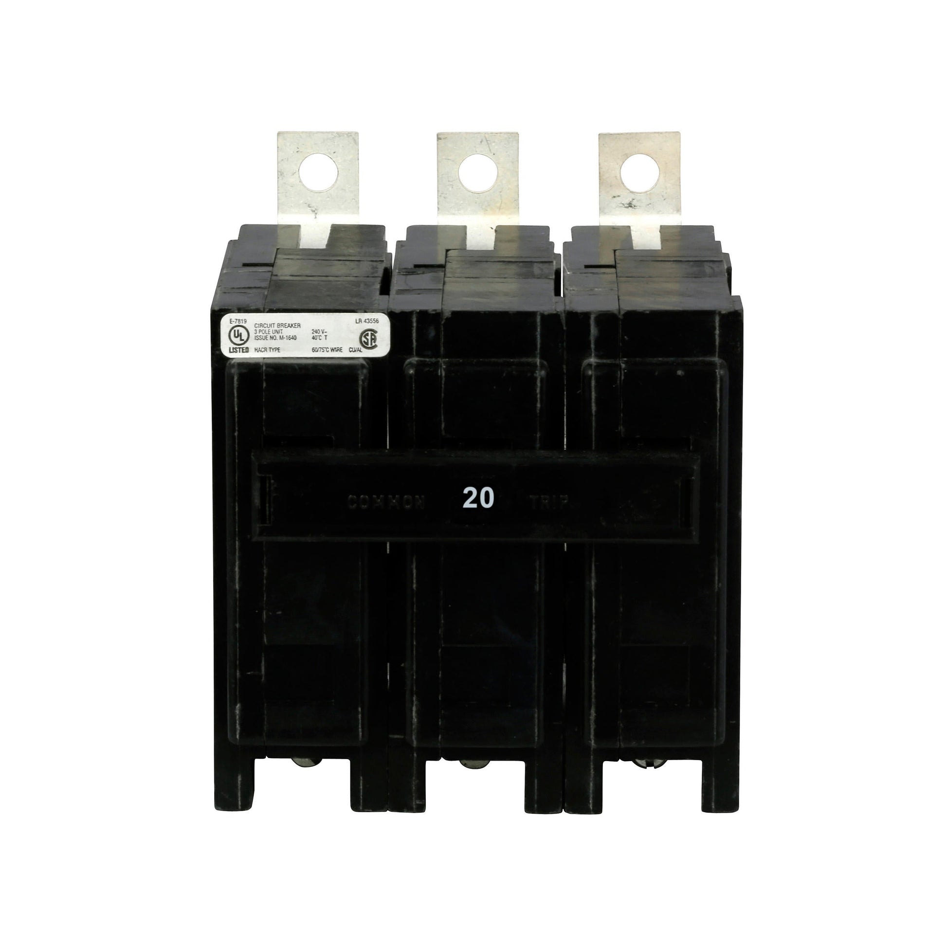 QBHW3020H - Cutler Hammer Bolt-On 20 Amp 3 Pole Circuit Breaker - Essential Electric Supply