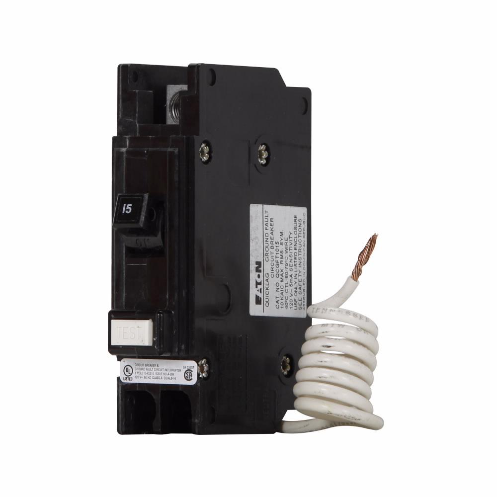 Cutler Hammer QCGFT1015 Circuit Breaker | QC Series QCGFT 120V 15A