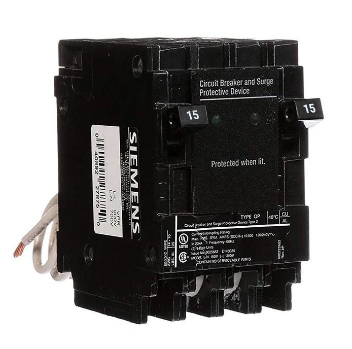 Siemens QSA1515SPD Circuit Breaker | Q Series QSA 240V 15A