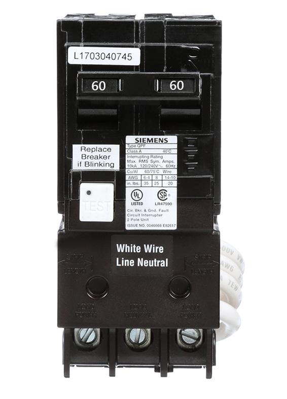 Siemens QF260A Circuit Breaker | 120/240V 60A 2P 10kA@240V Plug-In Q Series