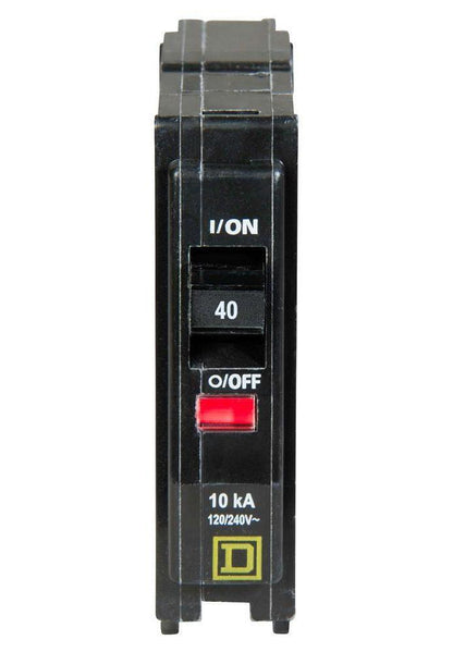 Square D QO140 Circuit Breaker | 120/240V 40A 1P 10kA@240V Plug-In QO Series