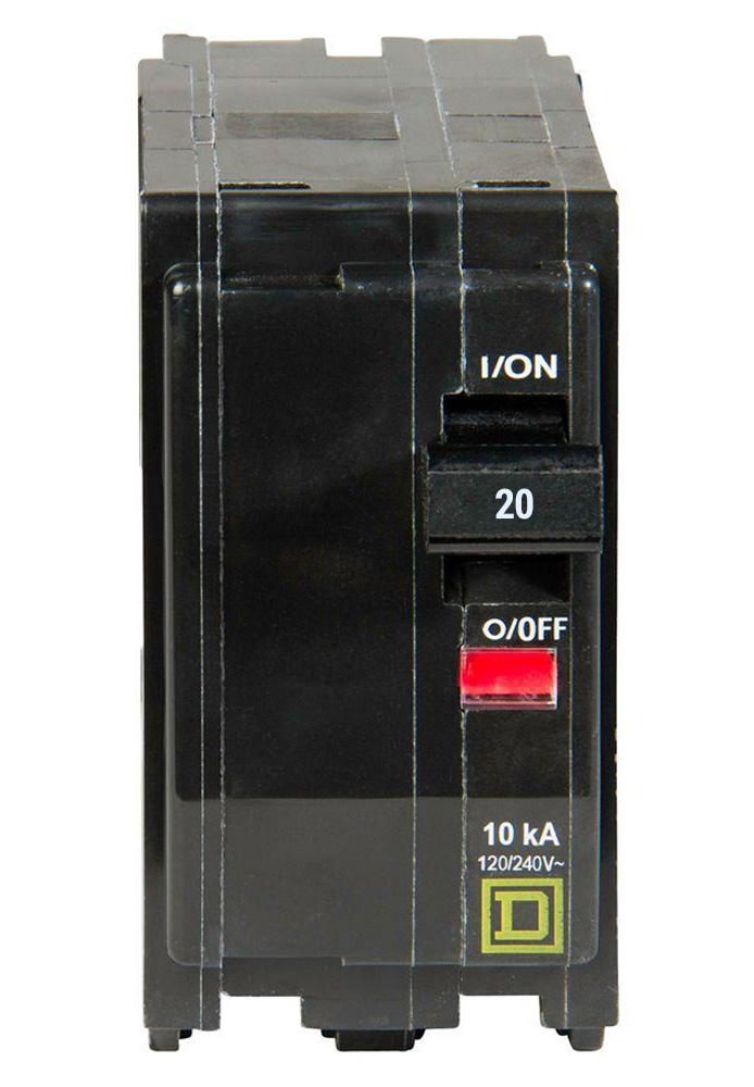 Square D QO220 20A 2-Pole Plug-In Breaker for QO Panels