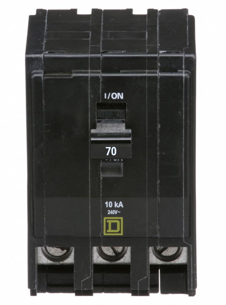 Square D QO370 Circuit Breaker | 240V 70A 3P 10kA@240V QO Series