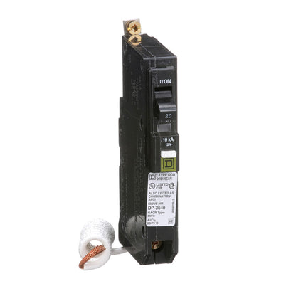 Square D QOB120CAFI Circuit Breaker | 120V 20A 1P 10kA@120V Bolt-On Arc Fault QOB Series