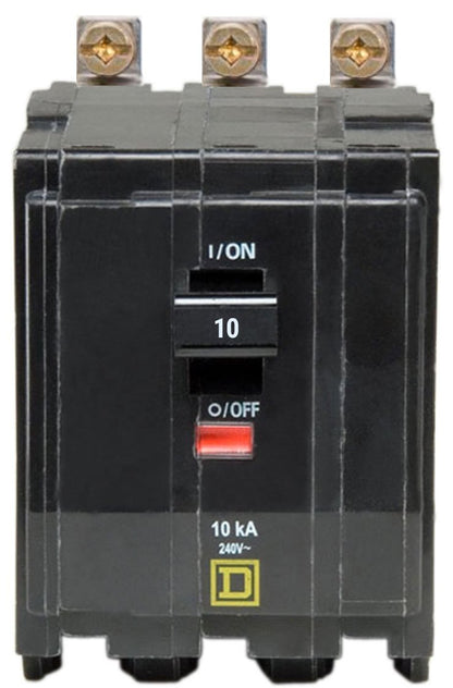 Square D QOB310 Circuit Breaker | 240V 10A 3P 10kA@240V Bolt-On QOB Series