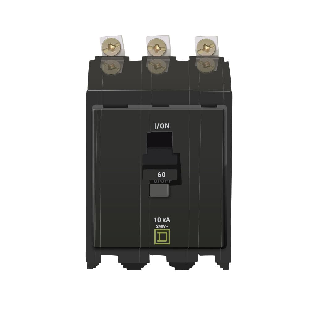 Square D QOB360 Circuit Breaker | 240V 60A 3P 10kA@240V Bolt-On QOB Series