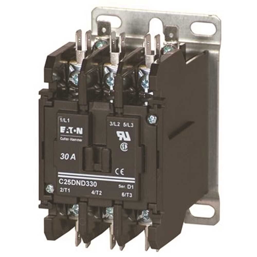 CUTLER HAMMER - C25DNB330T - EATON definite purpose contactor, 24VAC coil, 50/60 Hz, three pole, 30A - Essential Electric Supply
