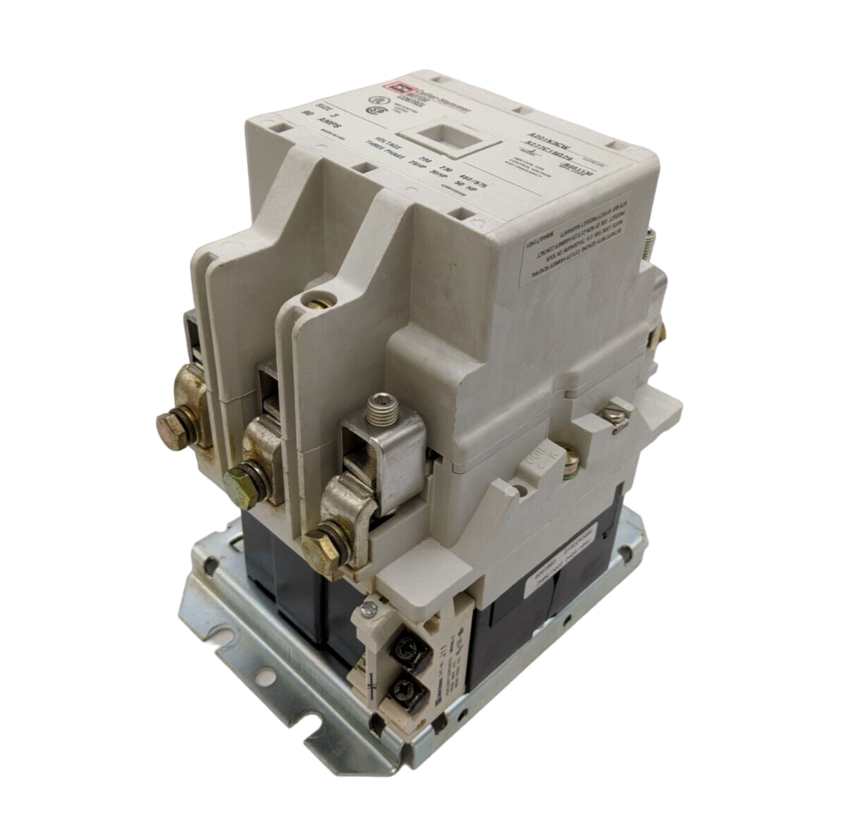 A201K3CW Cutler Hammer A200 Series Contactor 600V 90A 240V Coil - Essential Electric Supply