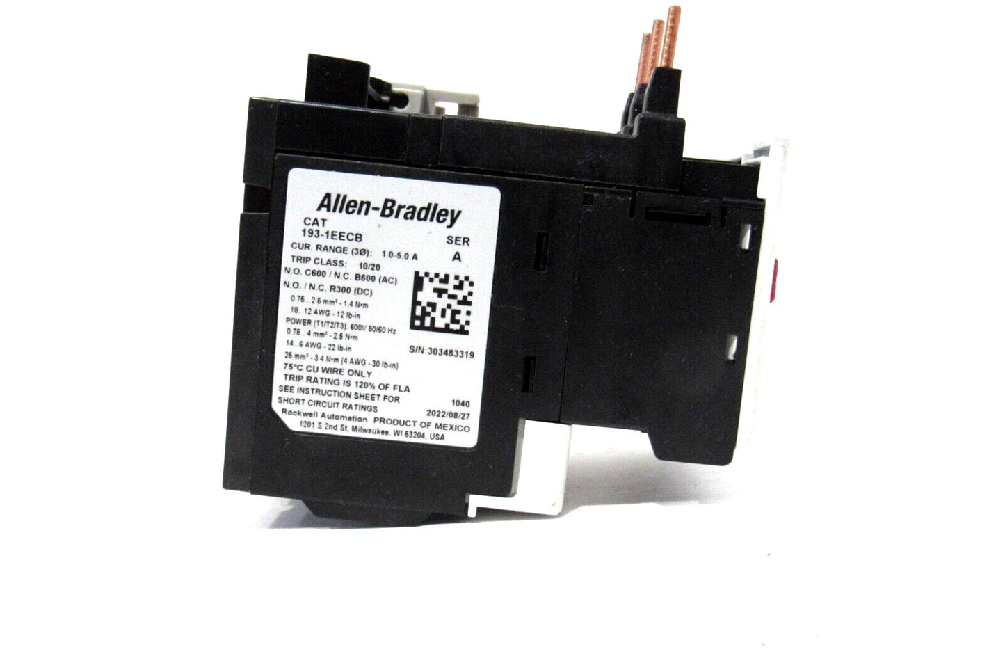 Allen-Bradley 193-1EECB Overload Relay | Motor Control
