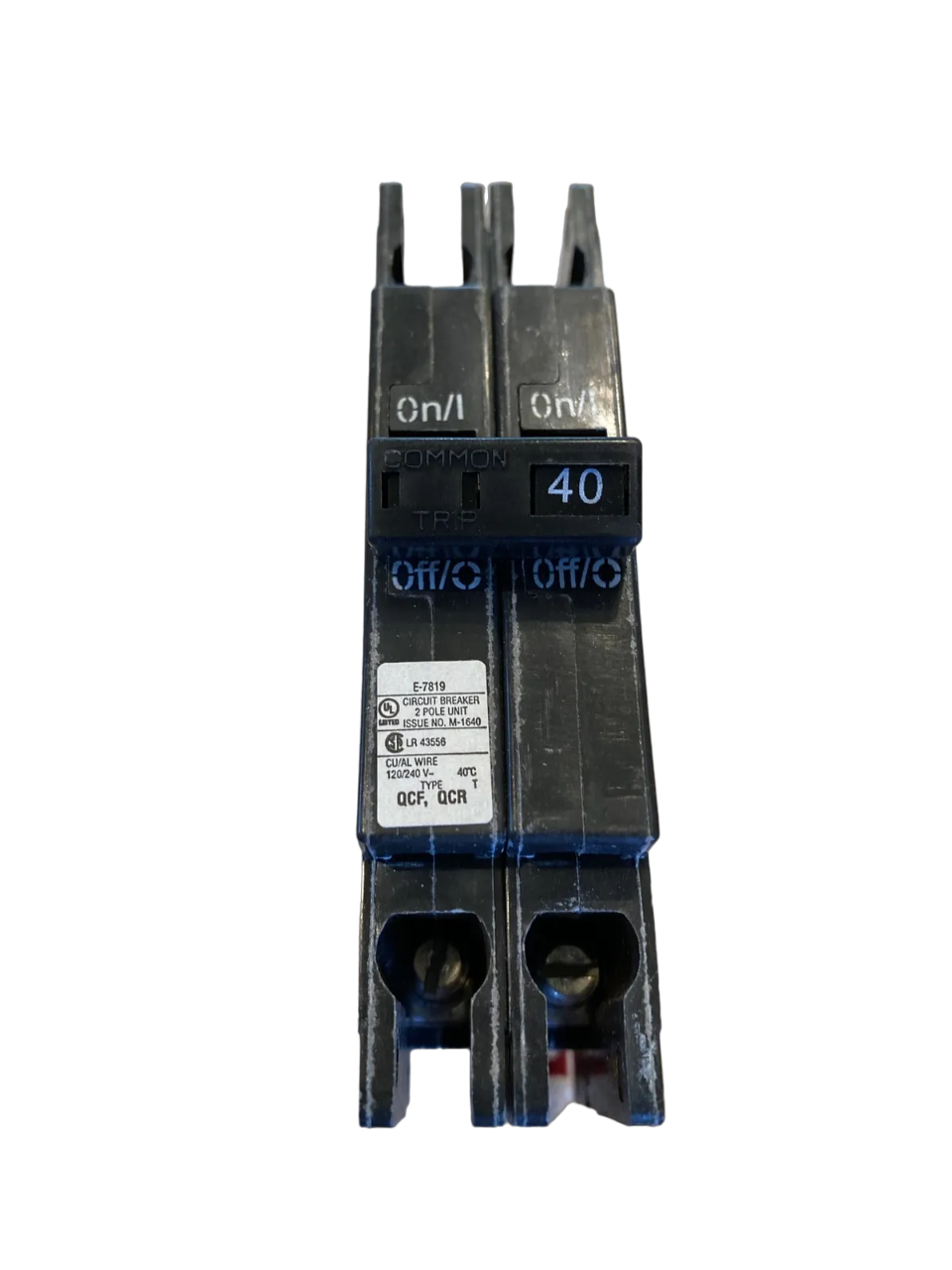 QCR2040 - Cutler Hammer Feed-Thru 240V 40A 2 pole circuit breaker 10kA@240V - Essential Electric Supply