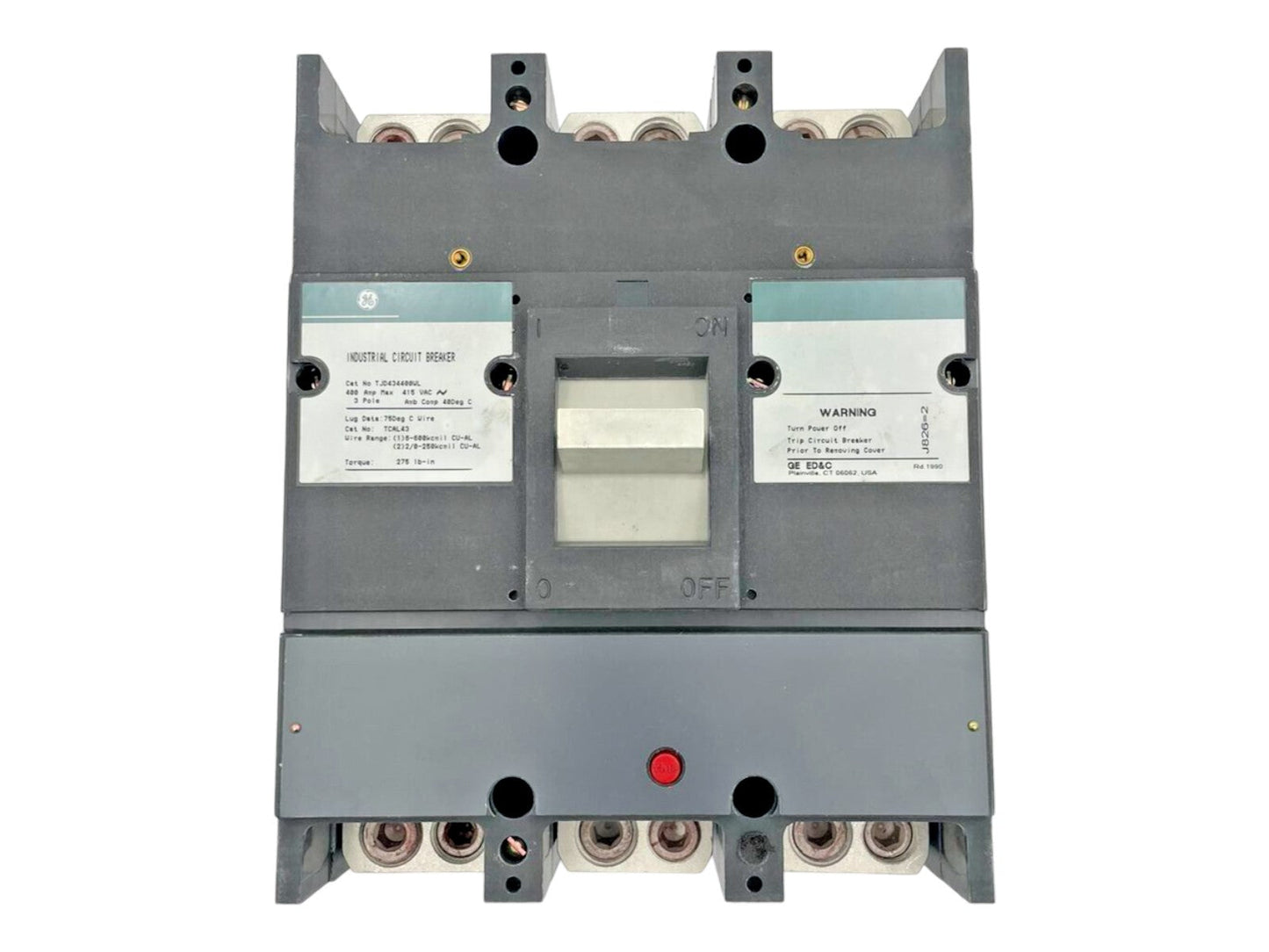 TJD422350L2 - General Electric Bolt-On 240V 350A 2 pole circuit breaker 22kA@240V - Essential Electric Supply