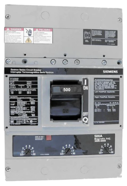 Siemens HHLD63B400 Circuit Breaker | 600V 400A 3P 100kA@480V Bolt-On Sentron Series