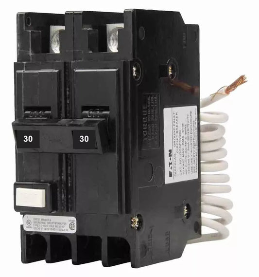 Cutler Hammer QCGFT2050W1 Circuit Breaker | 240V 50A 2P 10kA@240V Feed-Thru QC Series