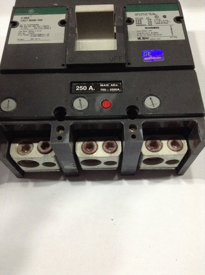 General Electric THJK636250WL Circuit Breaker | 600V 250A 3P 35kA@480V Feed-Thru J600 Line