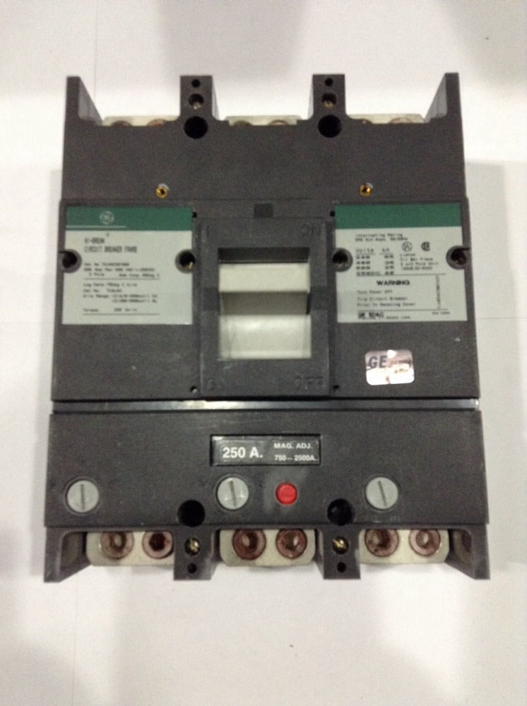 General Electric THJK636250WL Circuit Breaker | 600V 250A 3P 35kA@480V Feed-Thru J600 Line