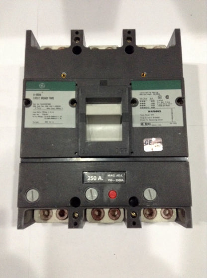 General Electric THJK636250WL Circuit Breaker | 600V 250A 3P 35kA@480V Feed-Thru J600 Line