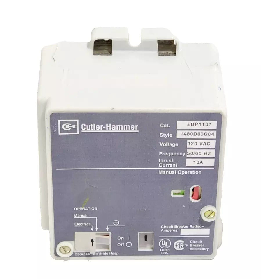 Cutler Hammer EOP1T07 Circuit Breaker Electrical Operator 120 Series C