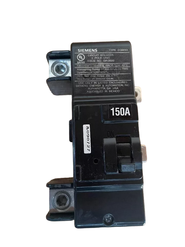 EQ8693 - Siemens Plug-In 240V 150A 2 pole circuit breaker 22kA@240V - Essential Electric Supply