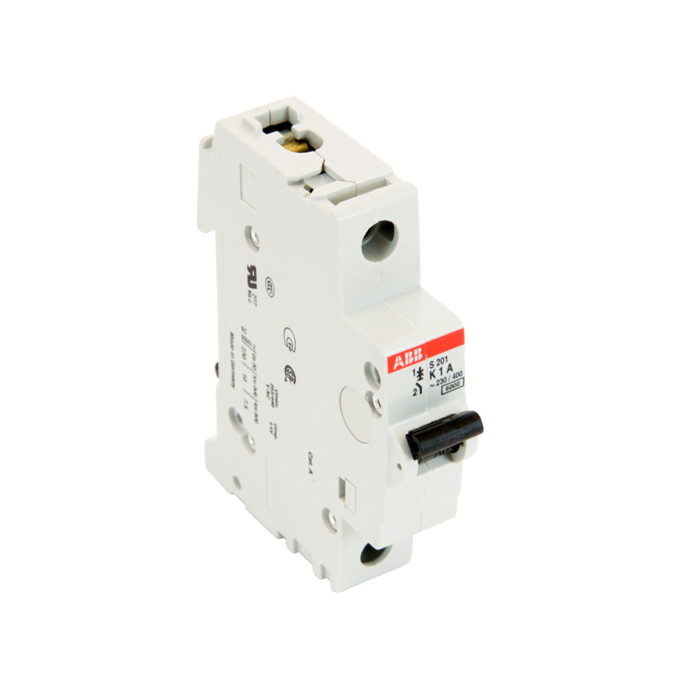 S201-K1 - ABB Feed-Thru 1 Amp 1 Pole Circuit Breaker - Essential Electric Supply