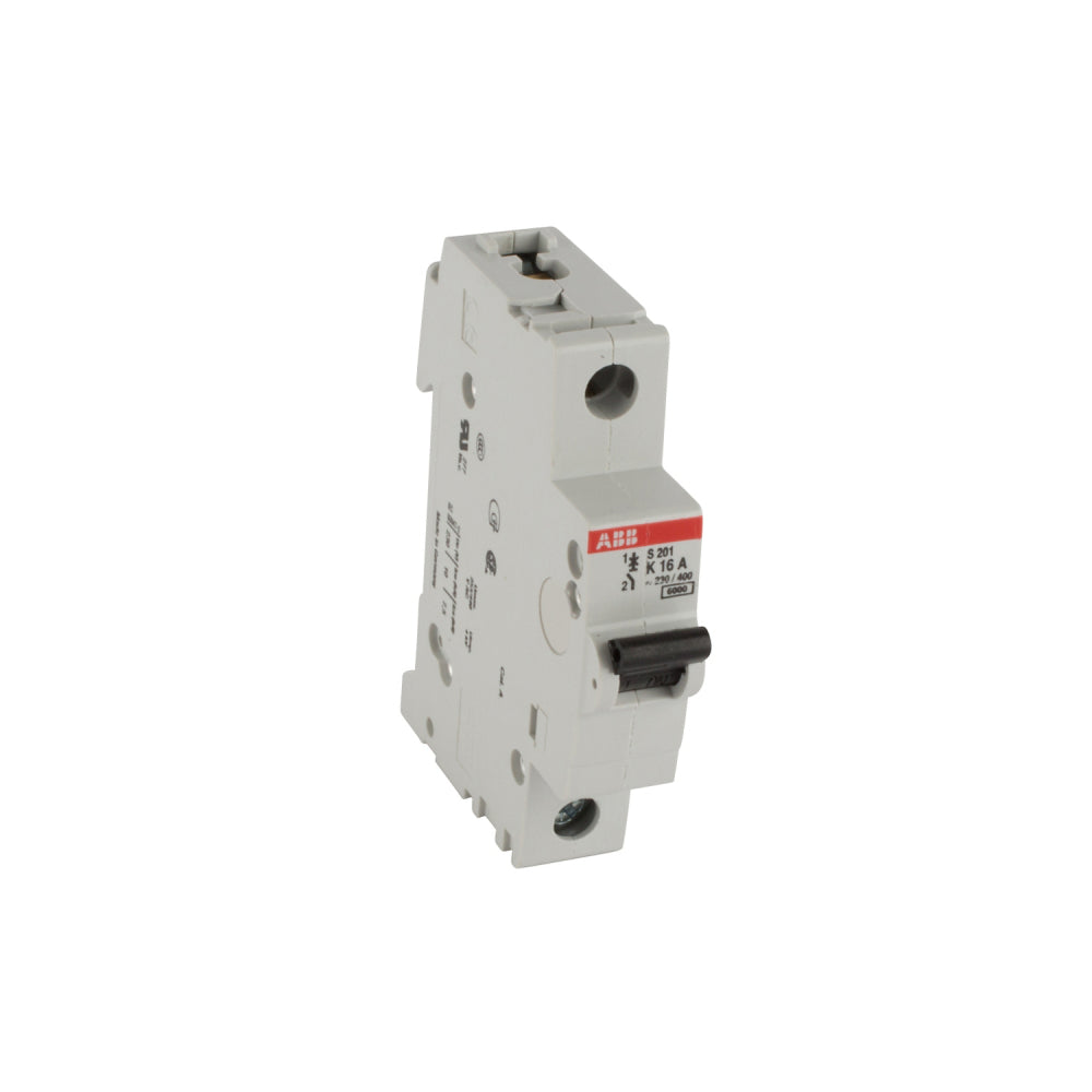 S201-K16 - ABB Feed-Thru 16 Amp 1 Pole Circuit Breaker - Essential Electric Supply