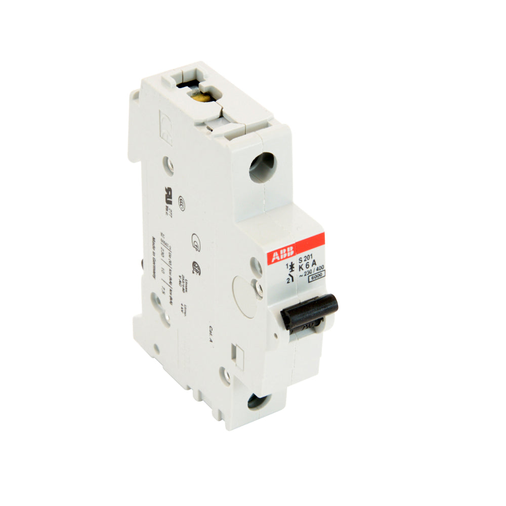 S201-K6 - ABB Feed-Thru 6 Amp 1 Pole Circuit Breaker - Essential Electric Supply