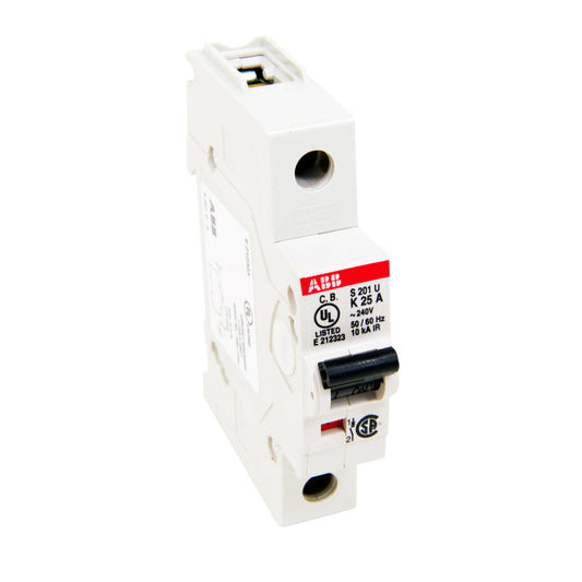 S201U-K25 - ABB Bolt-On 240V 25A 1 pole circuit breaker 10kA@240V - Essential Electric Supply