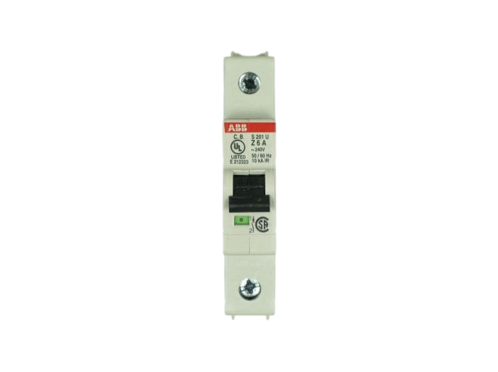 ABB S201U-Z6 Circuit Breaker | 240V 6A 1P 10kA@240V Feed-Thru S 200 U Series