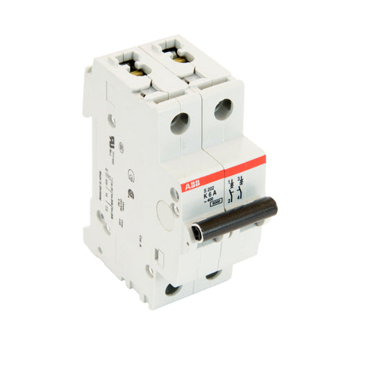 S202-K6 - ABB Feed-Thru 6 Amp 2 Pole Circuit Breaker - Essential Electric Supply