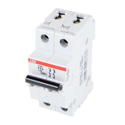 S202-K8 - ABB Feed-Thru 8 Amp 2 Pole Circuit Breaker - Essential Electric Supply