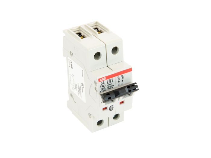ABB S202U-K15 Circuit Breaker | 240V 15A 2P 10kA@240V Bolt-On S 200 U Series