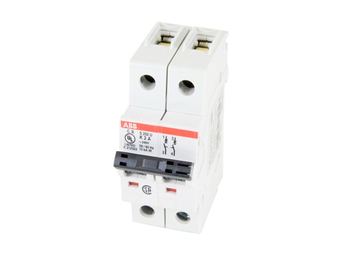 ABB S202U-K2 Circuit Breaker | 240V 2A 2P 10kA@240V Bolt-On S 200 U Series