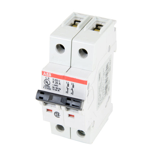 S202U-K20 - ABB Bolt-On 20 Amp 2 Pole Circuit Breaker - Essential Electric Supply