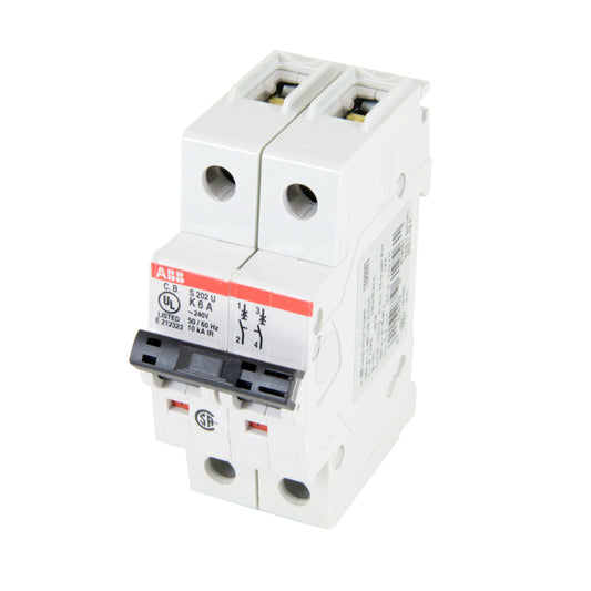 S202U-K6 - ABB Bolt-On 6 Amp 2 Pole Circuit Breaker - Essential Electric Supply