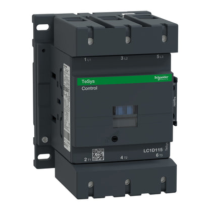 Schneider Electric LC1D115P5 Contactor | 30 hp at 200/208V 40 hp at 230/240V 75 hp at 460/480V 100 hp at 575/600V TeSys D