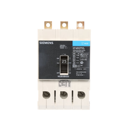 Siemens NGB3B025V Circuit Breaker | 600V 25A 3P 25kA@480V Bolt-On VL Series