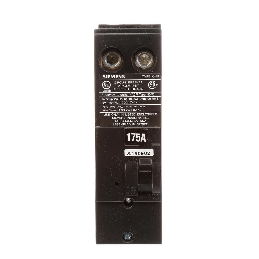 Siemens QN2175R Circuit Breaker | 240V 175A 2P 10kA@240V Plug-In Q Series