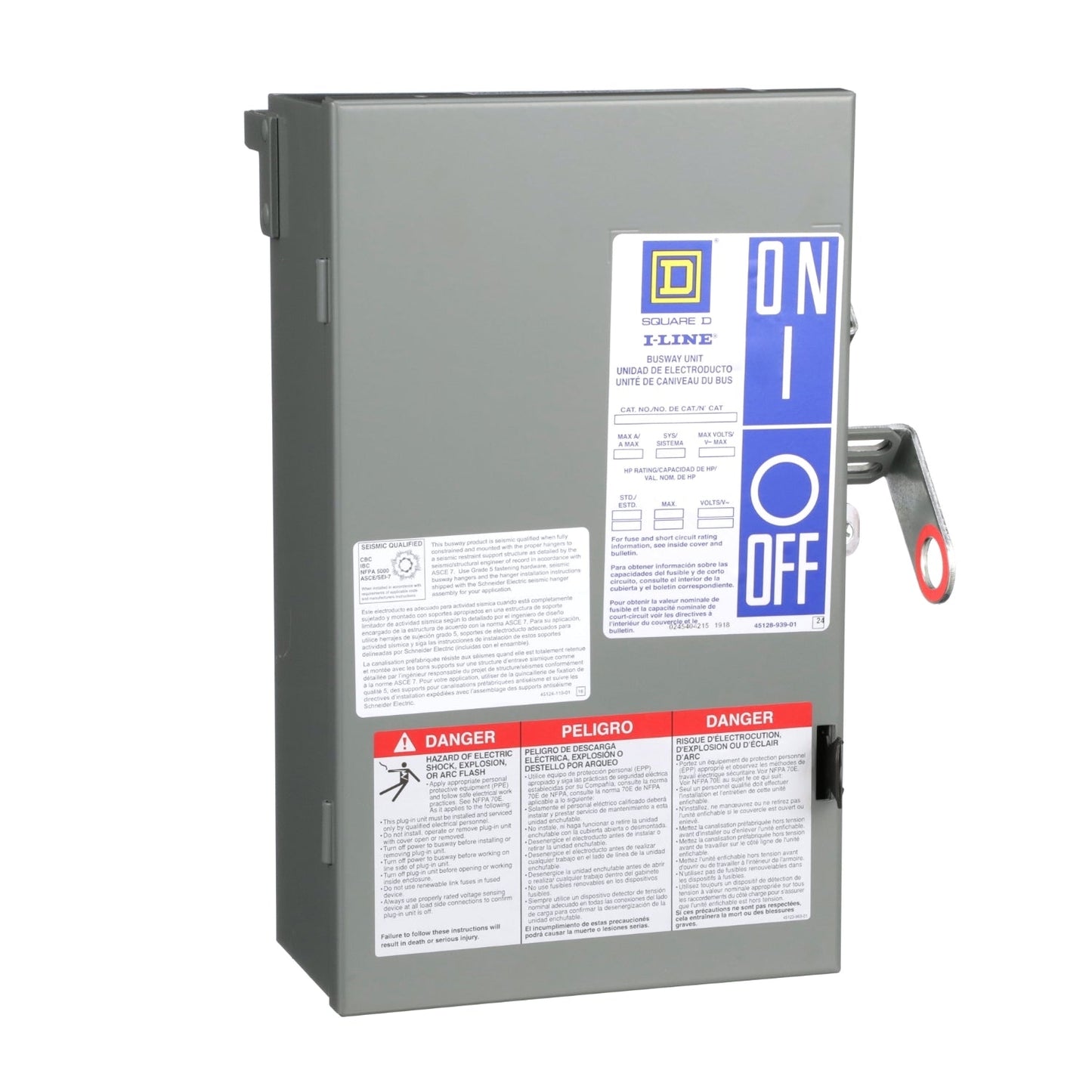 Square D PQ4206GR Bus Plug | I-Line PQ 240V 60A