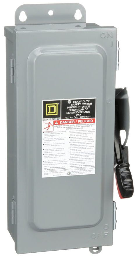 Square D HU361AWK Disconnect Switch | 600V 30A 3P Non-Fusible Series E