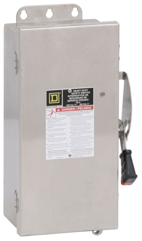 Square D HU461DS Disconnect | 600V 30A 3-Phase 4-Pole Non-Fusible Series E