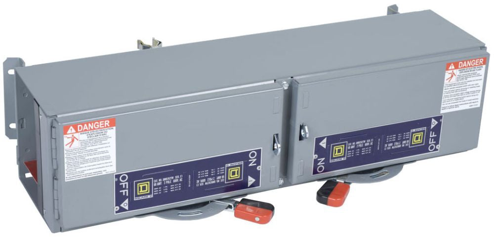Square D QMB223T Panel Mount Switch | 240V 100A 1 Phase 2 Pole Fusible QMB Series D2